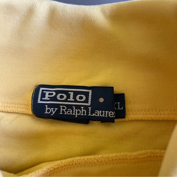 Polo by Ralph Lauren Shirt Long Sleeve Turtleneck Yellow XL - Picture 6 of 9